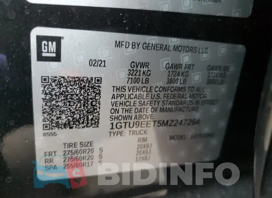1GTU9EET5MZ247264 Photo# 12