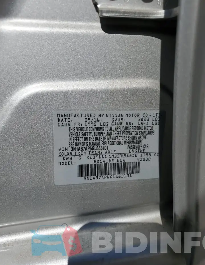 3N1AB7AP6GL683101 Photo# 13