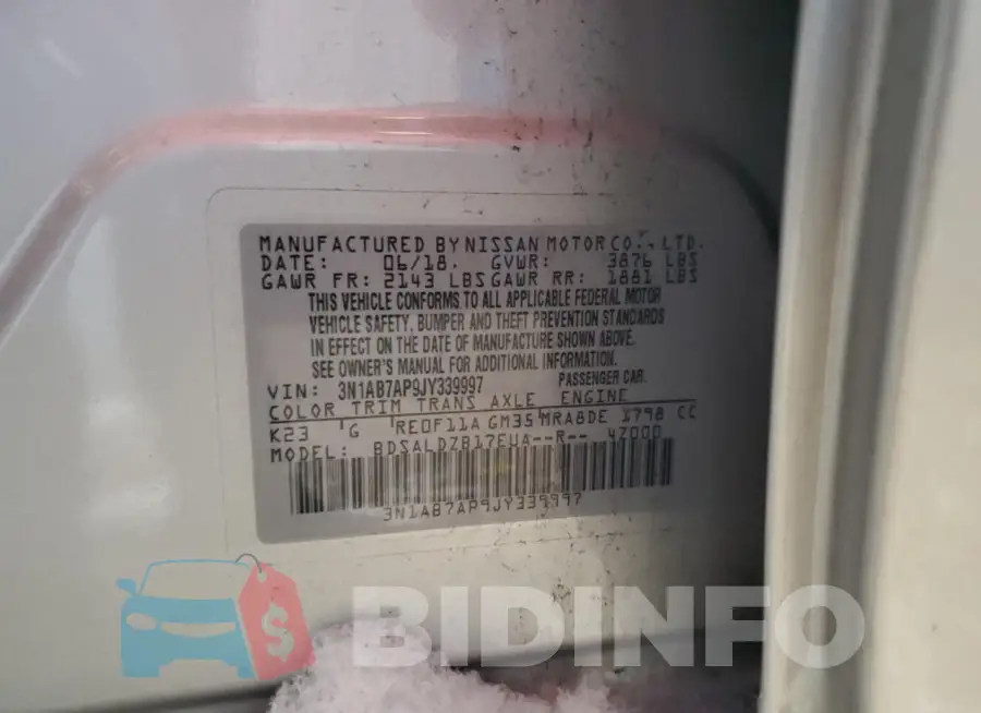 3N1AB7AP9JY339997 Photo# 13
