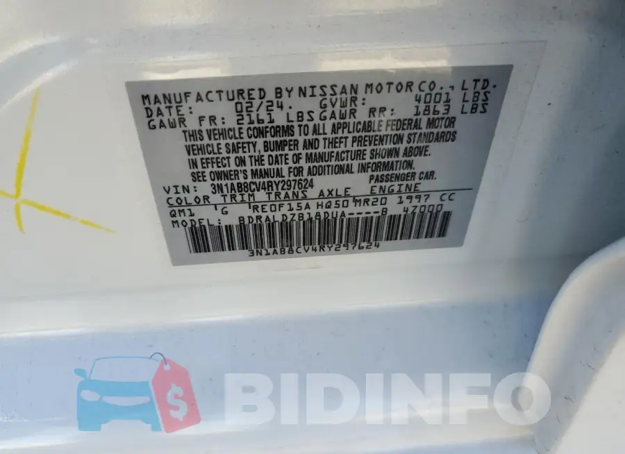 3N1AB8CV4RY297624 Photo# 13