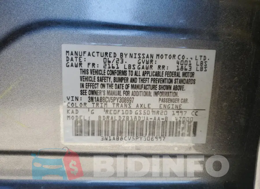 3N1AB8CV5PY308997 Photo# 12