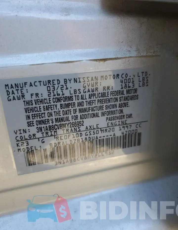 3N1AB8CV8MY266952 Photo# 12