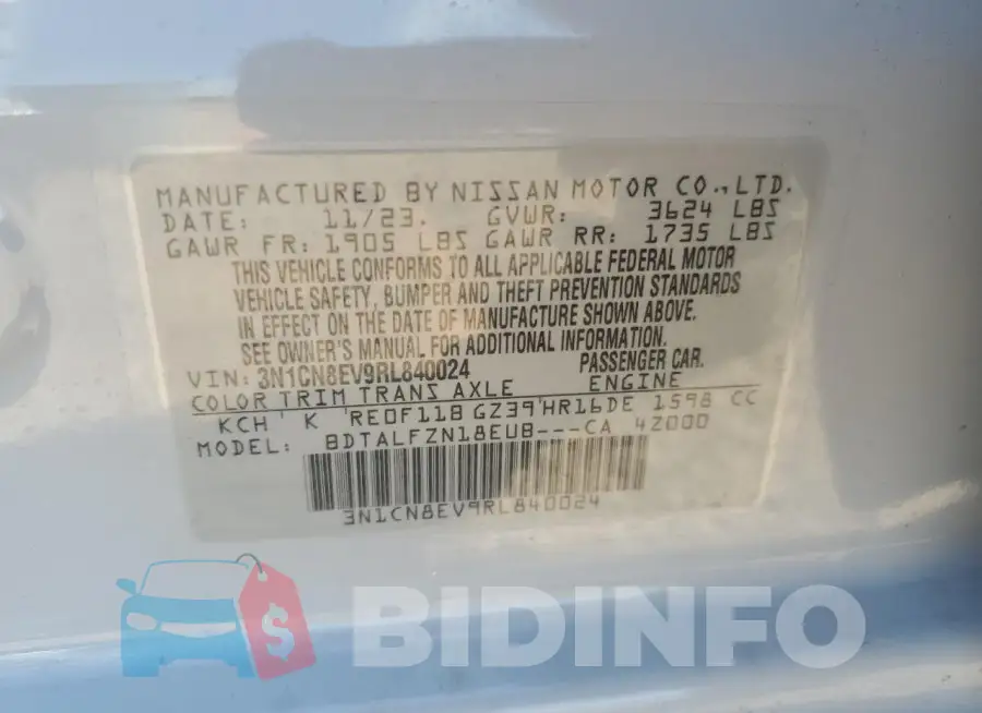 3N1CN8EV9RL840024 Photo# 12