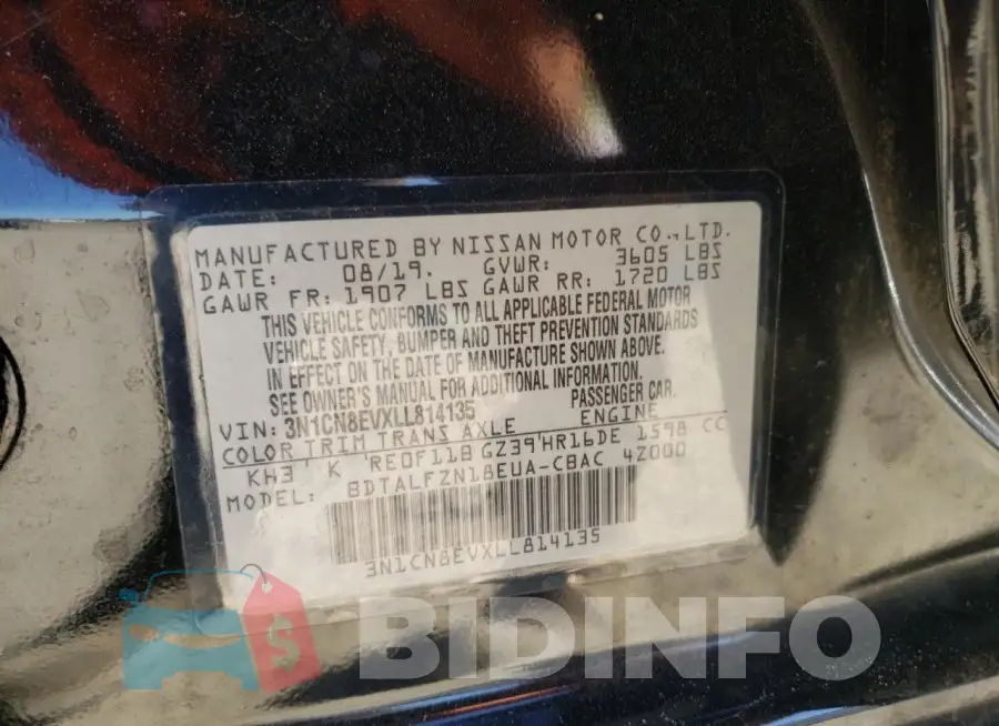 3N1CN8EVXLL814135 Photo# 12
