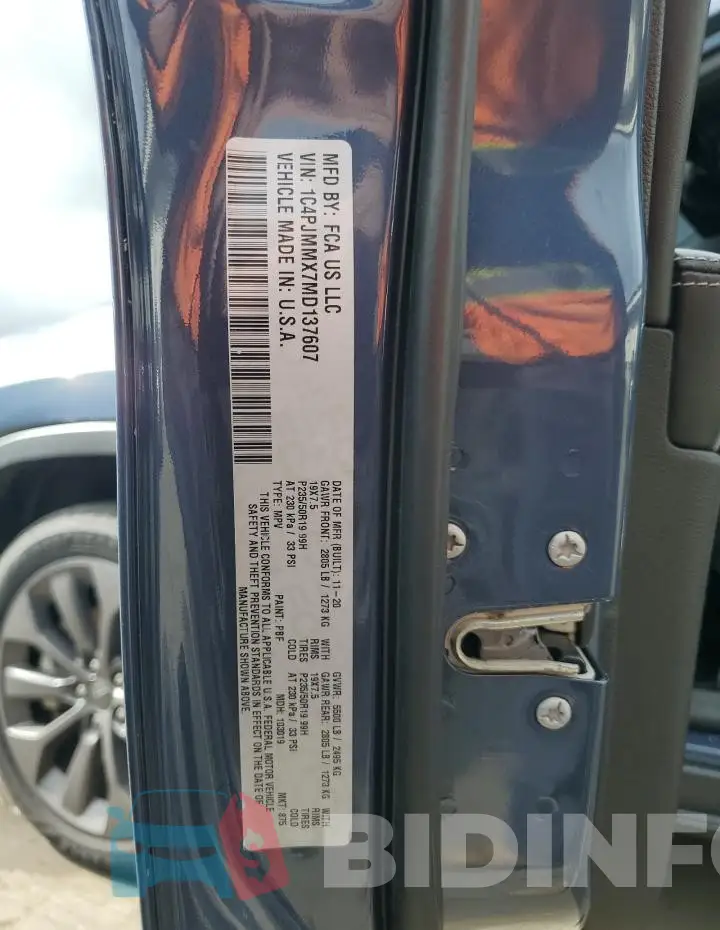 1C4PJMMX7MD137607 Photo# 12