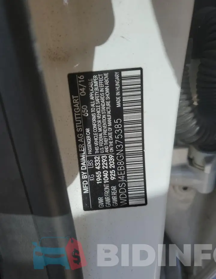 WDDSJ4EB8GN375385 Photo# 12