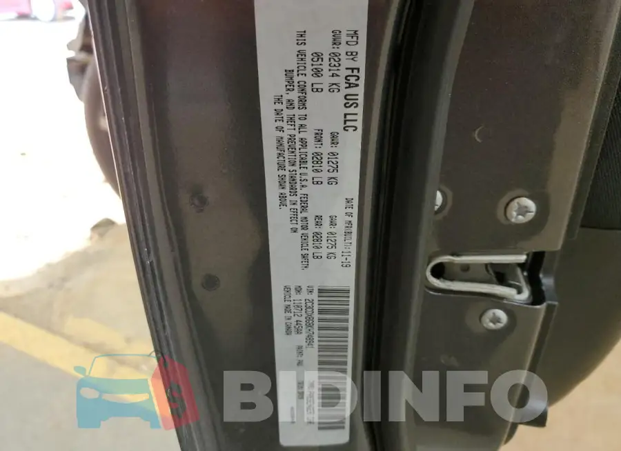 2C3CDXBG8KH748941 Photo# 12