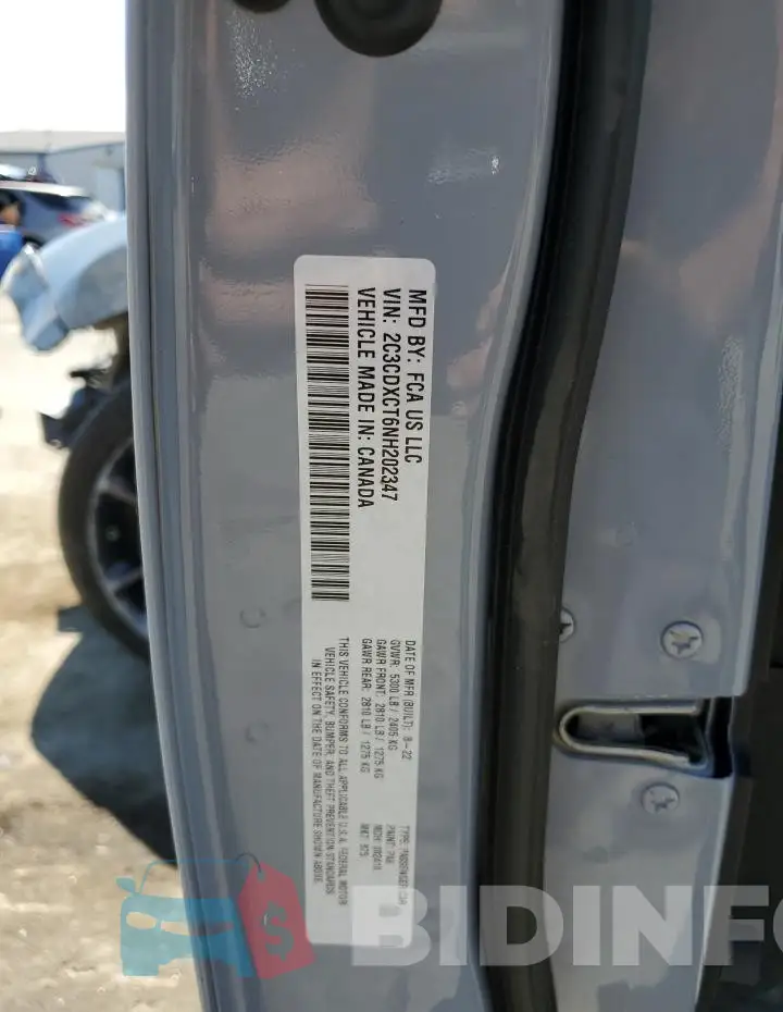 2C3CDXCT6NH202347 Photo# 13