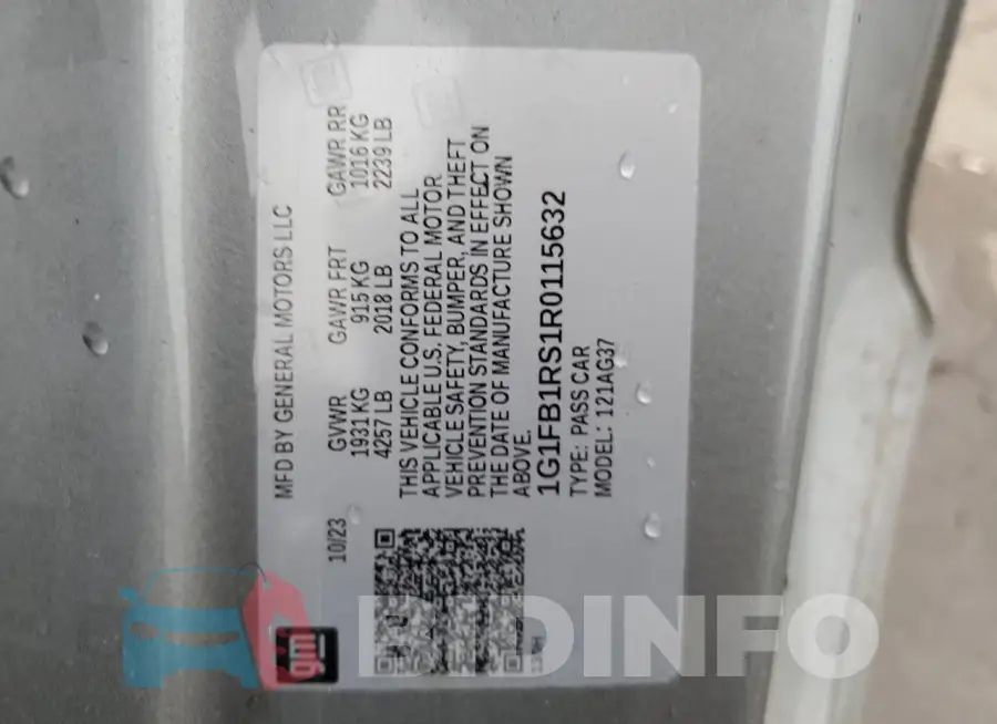 1G1FB1RS1R0115632 Photo# 13
