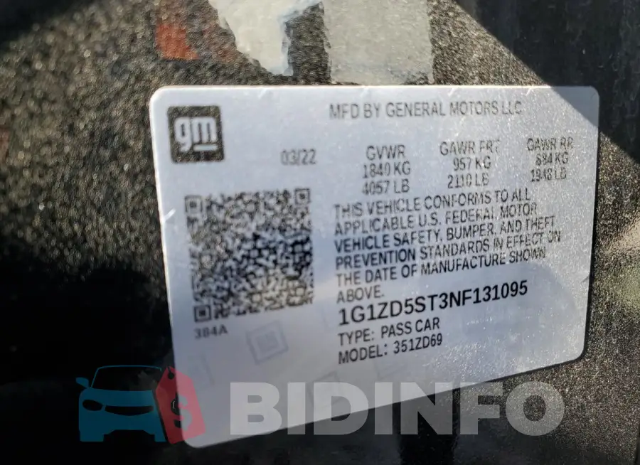 1G1ZD5ST3NF131095 Photo# 13