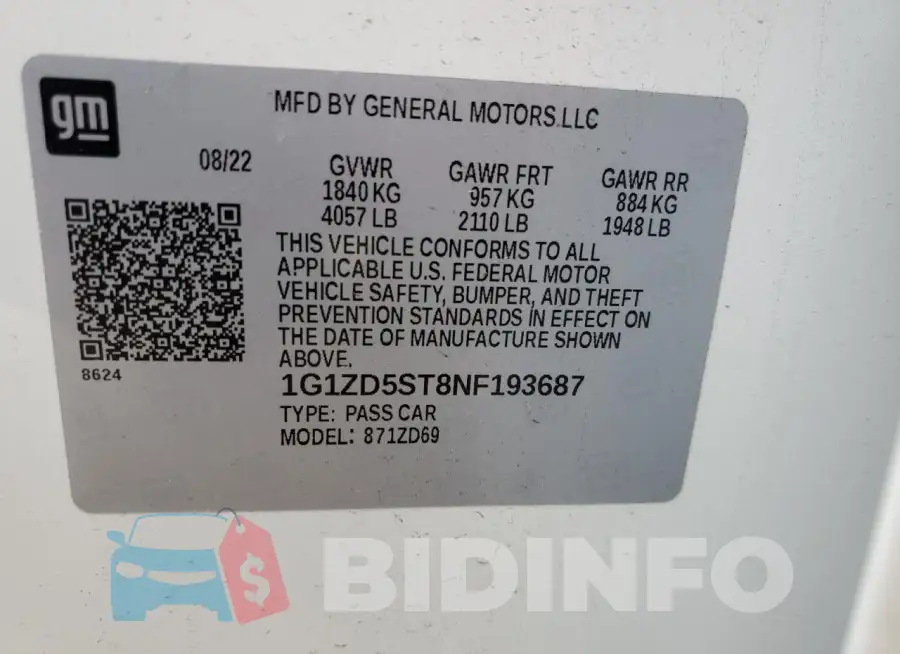 1G1ZD5ST8NF193687 Photo# 12