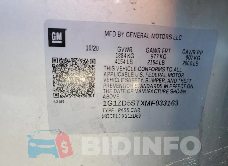 1G1ZD5STXMF033163 Photo# 13