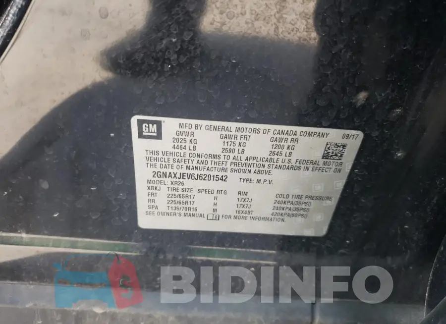 2GNAXJEV6J6201542 Photo# 12