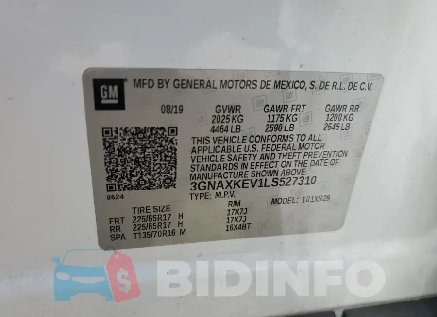 3GNAXKEV1LS527310 Photo# 14