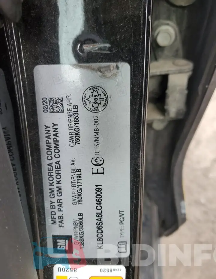 KL8CD6SA6LC460091 Photo# 12