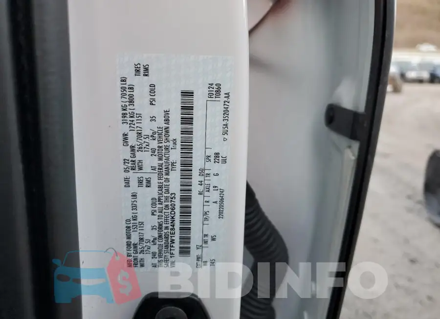 1FTFW1E84NKD60753 Photo# 12