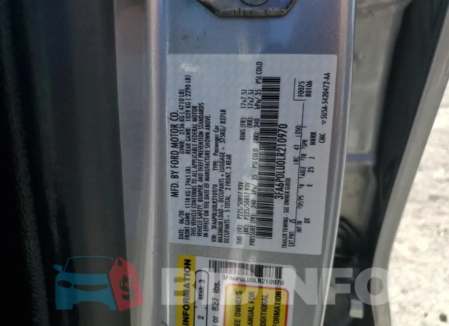 3FA6P0LU0LR210970 Photo# 12