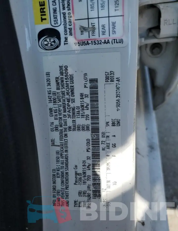 3FADP4EJ6GM155090 Photo# 12