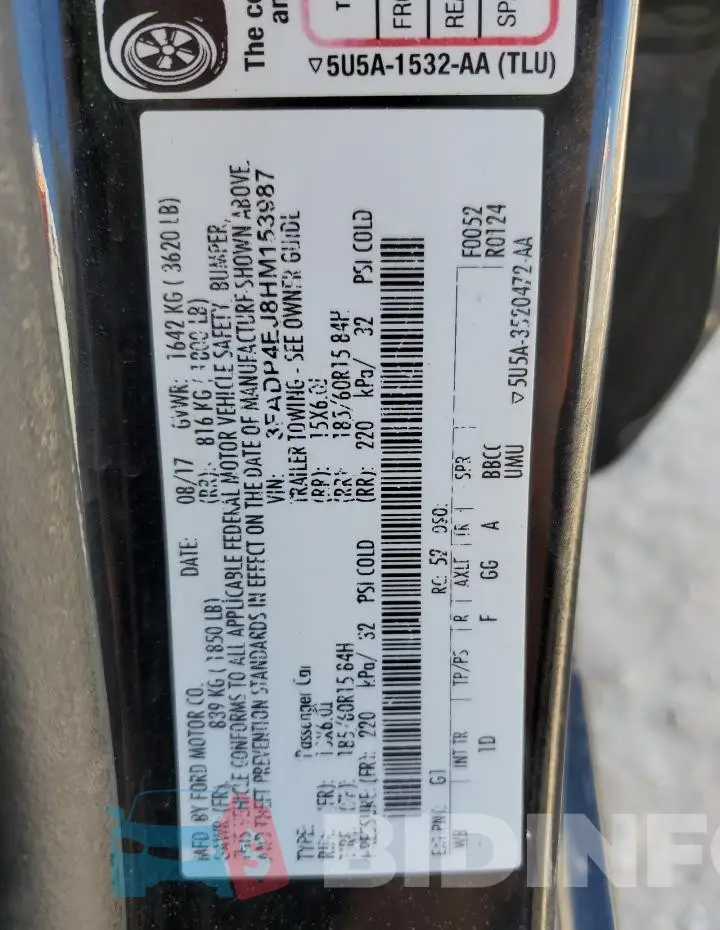 3FADP4EJ8HM153987 Photo# 12