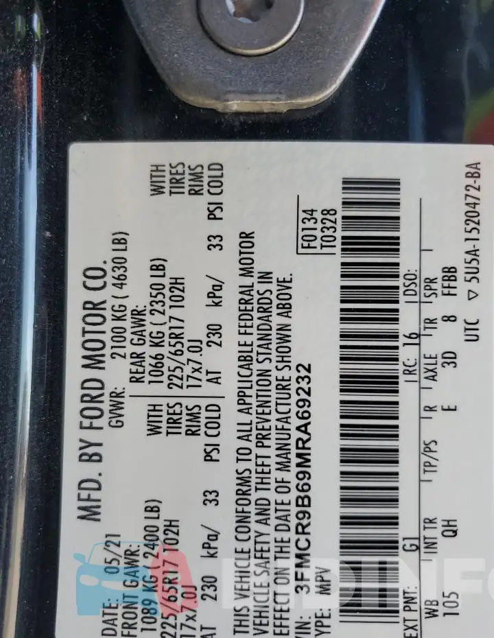 3FMCR9B69MRA69232 Photo# 13