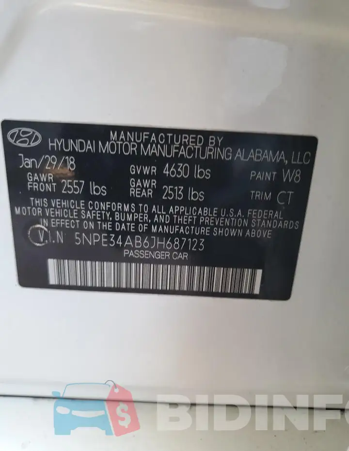 5NPE34AB6JH687123 Photo# 12