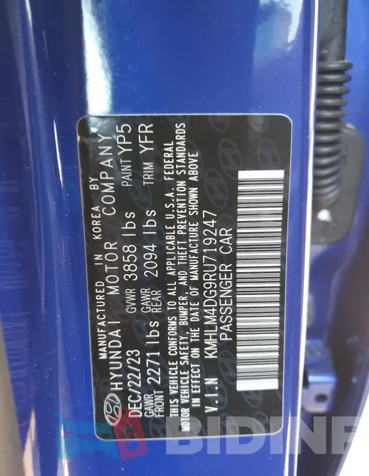 KMHLM4DG9RU719247 Photo# 12