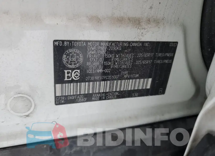 2T3B1RFV7PC351007 Photo# 13