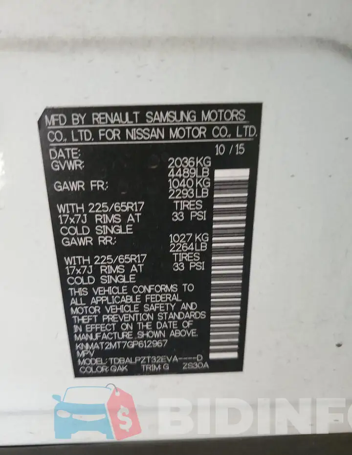 KNMAT2MT7GP612967 Photo# 14