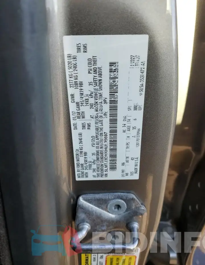 5LMTJ3DHXHUL36697 Photo# 12