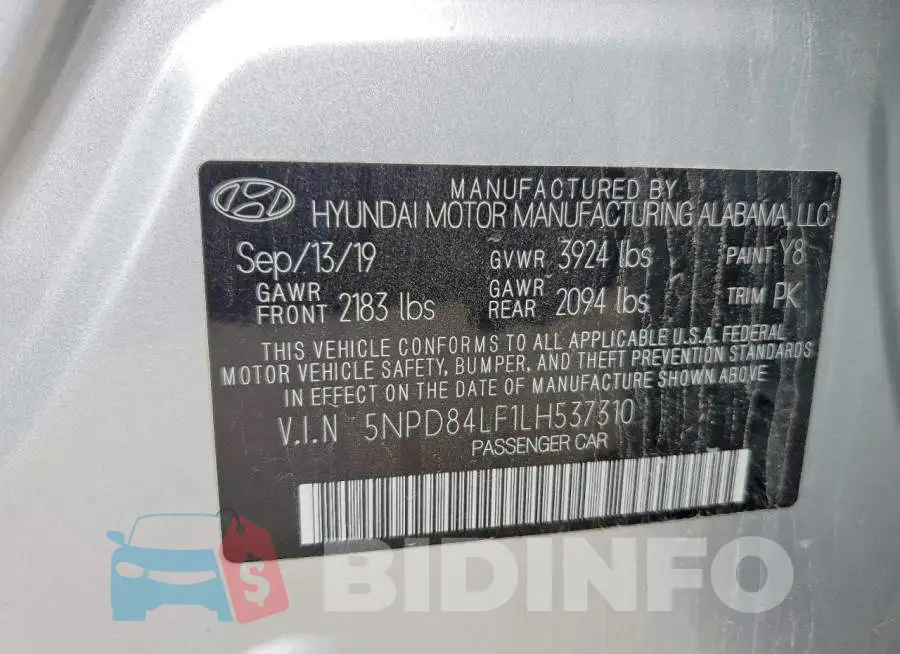 5NPD84LF1LH537310 Photo# 12