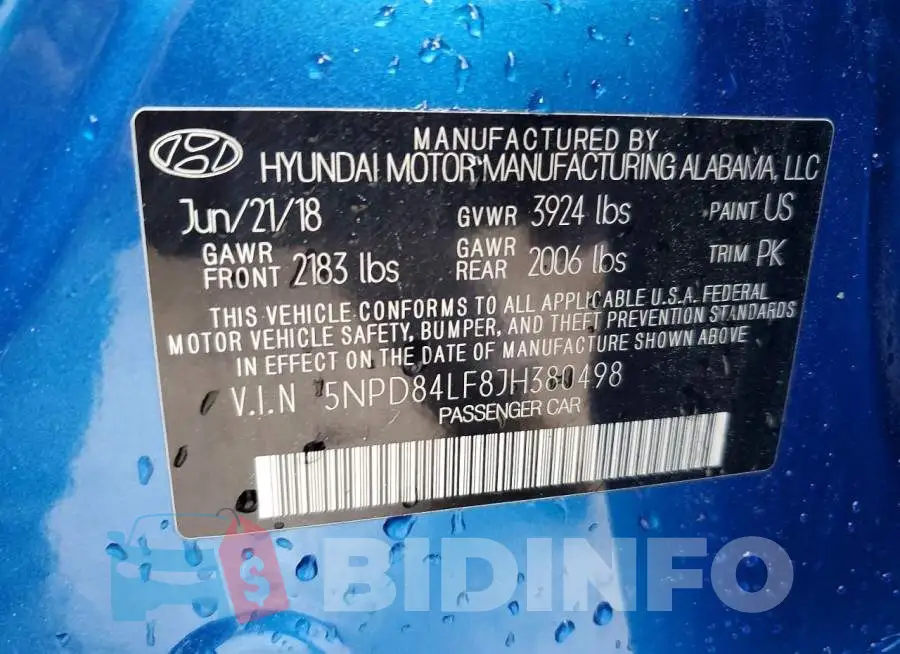 5NPD84LF8JH380498 Photo# 13
