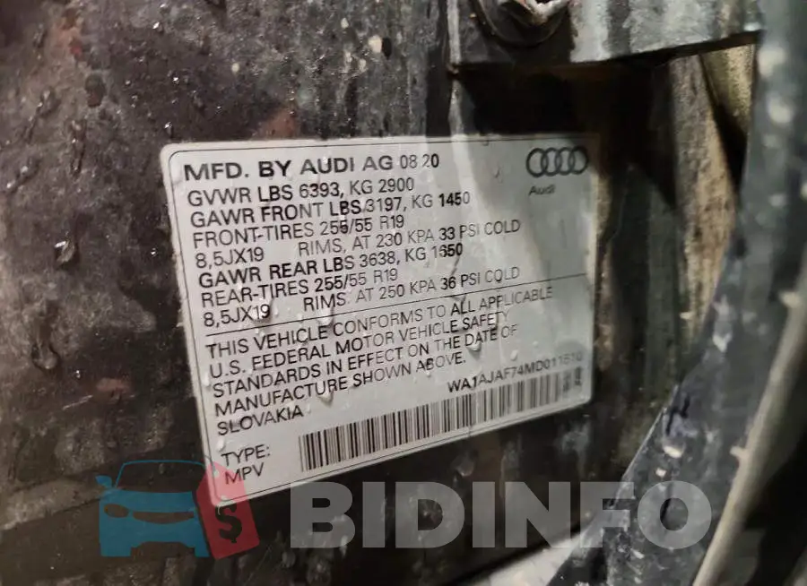 WA1AJAF74MD011510 Photo# 13