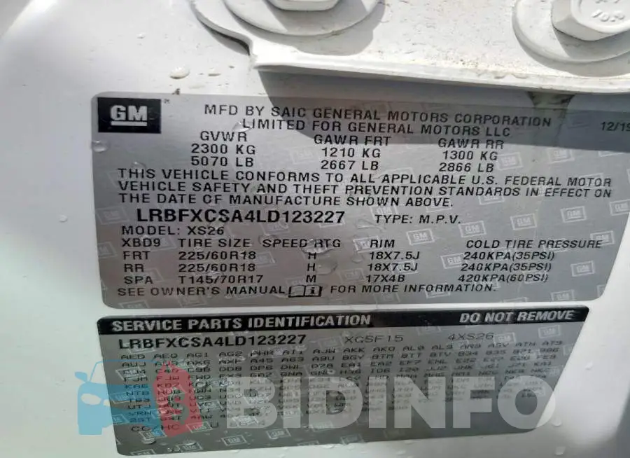 LRBFXCSA4LD123227 Photo# 13