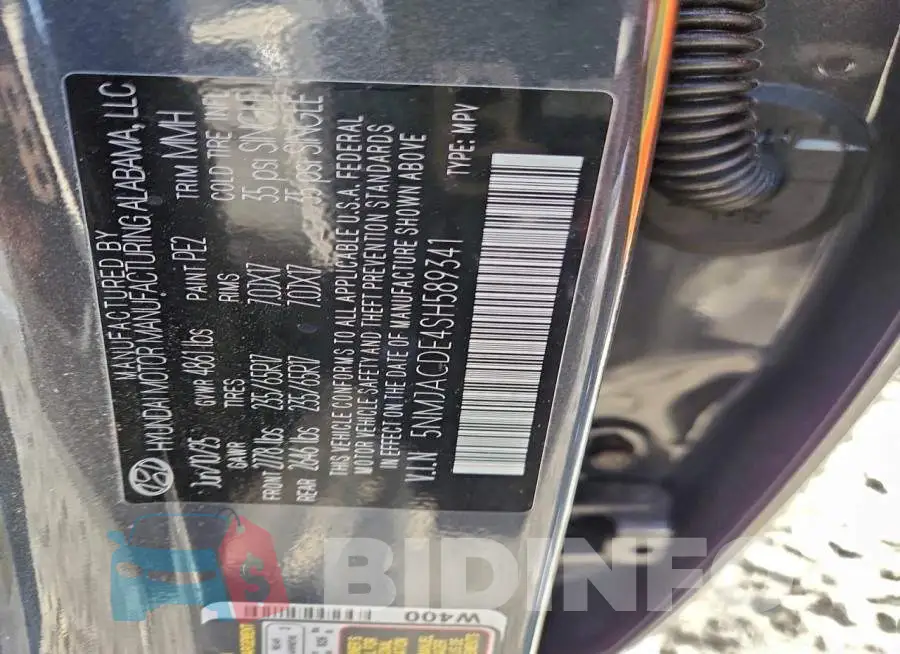 5NMJACDE4SH589341 Photo# 13
