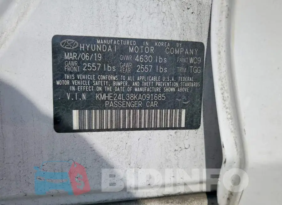 KMHE24L38KA091685 Photo# 12