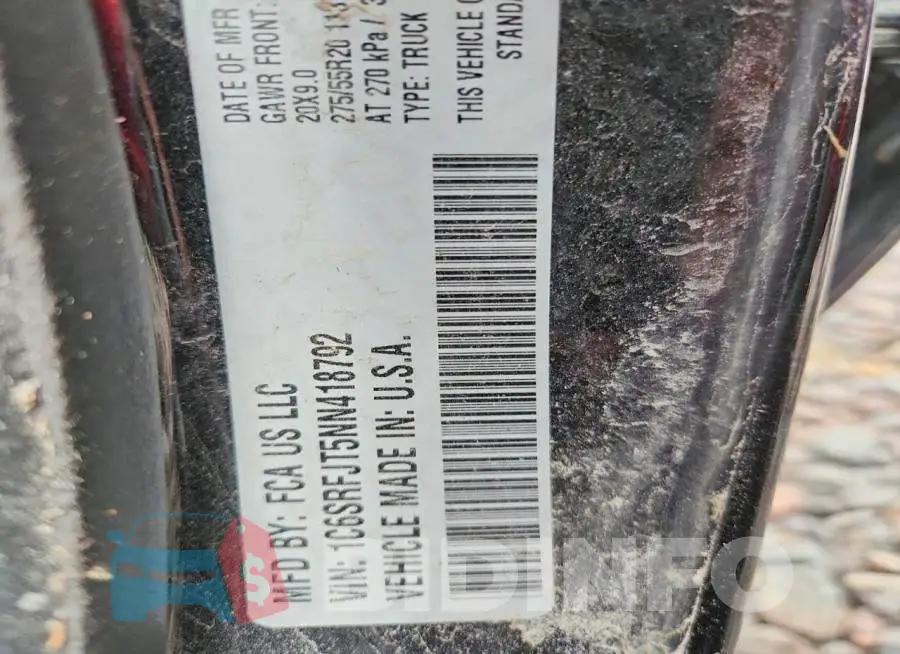 1C6SRFJT5NN418792 Photo# 13