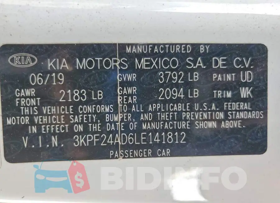 3KPF24AD6LE141812 Photo# 12