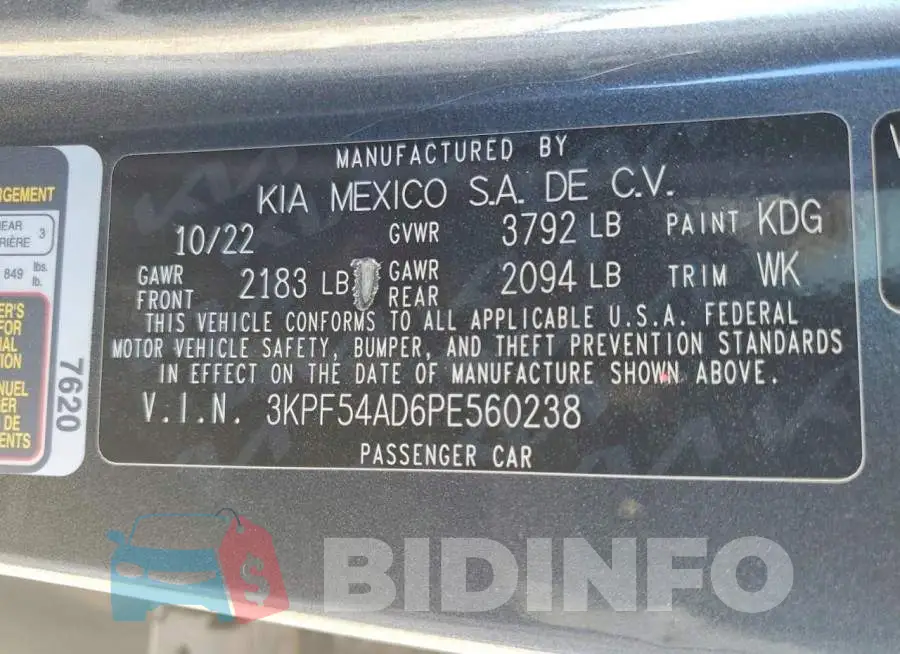 3KPF54AD6PE560238 Photo# 12
