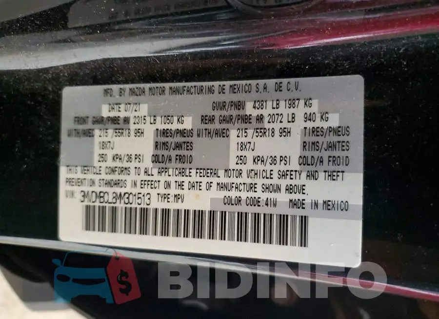 3MVDMBCL8MM301513 Photo# 14