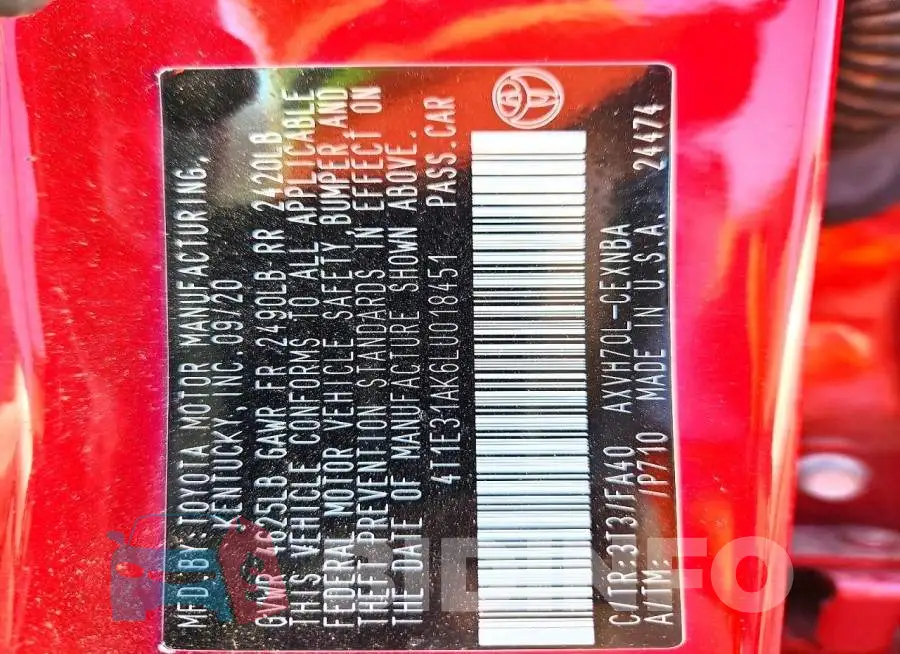 4T1E31AK6LU018451 Photo# 12