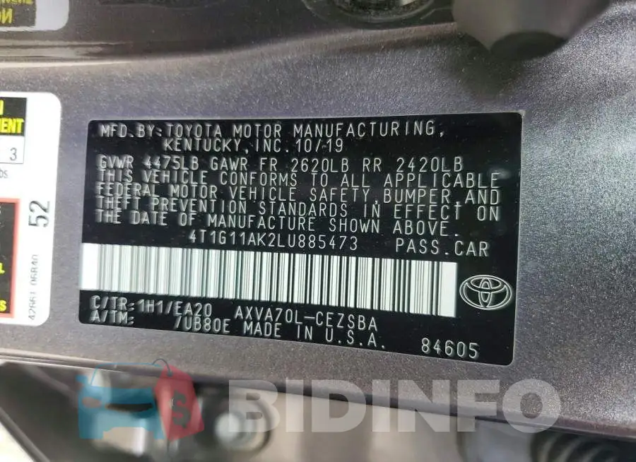 4T1G11AK2LU885473 Photo# 13