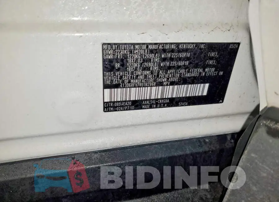 4T3D6RFV7RU162868 Photo# 14