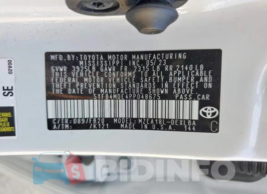 5YFB4MDE4PP048675 Photo# 12