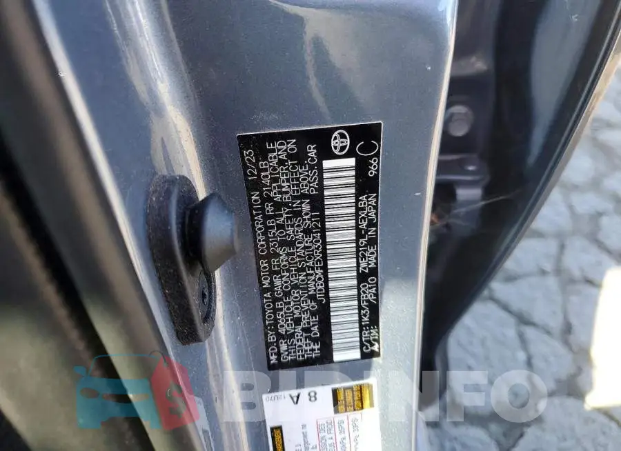 JTDBCMFEXR3041211 Photo# 12