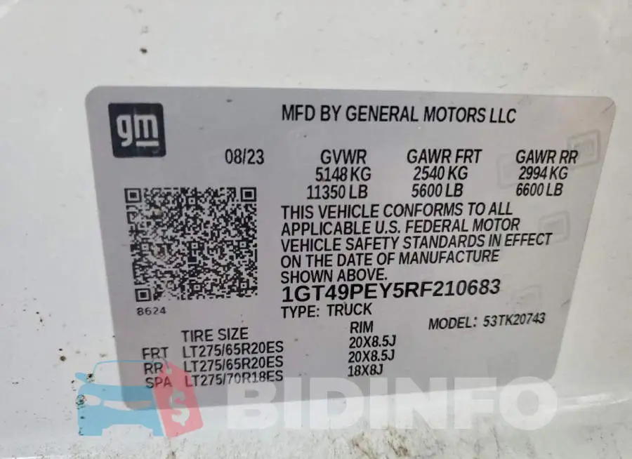 1GT49PEY5RF210683 Photo# 12