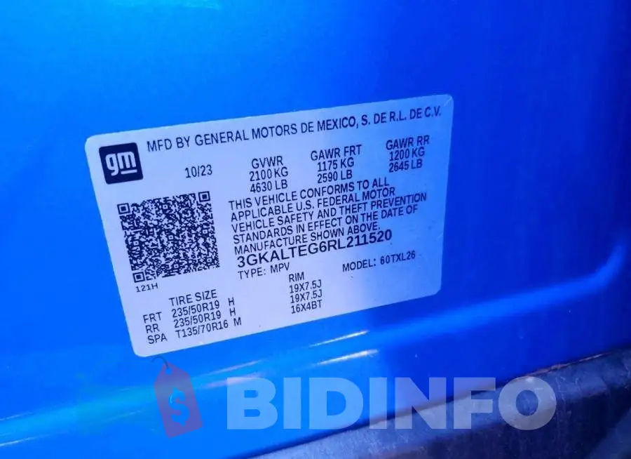 3GKALTEG6RL211520 Photo# 13