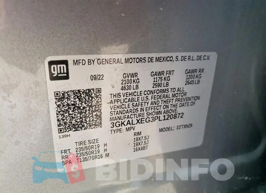 3GKALXEG3PL120872 Photo# 13
