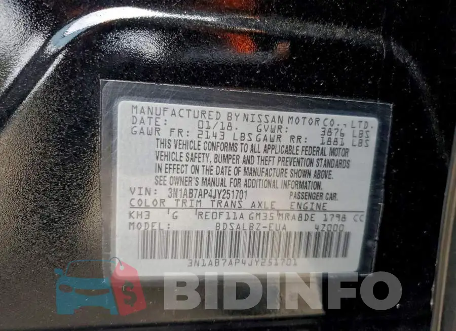 3N1AB7AP4JY251701 Photo# 12
