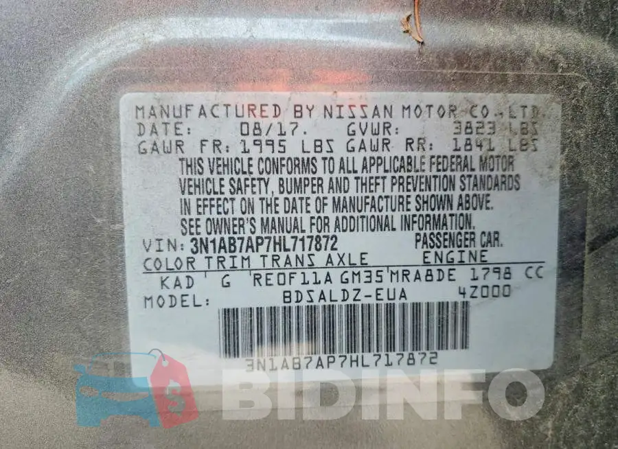 3N1AB7AP7HL717872 Photo# 13