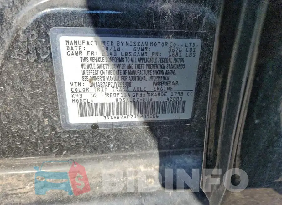 3N1AB7AP7JY299306 Photo# 12